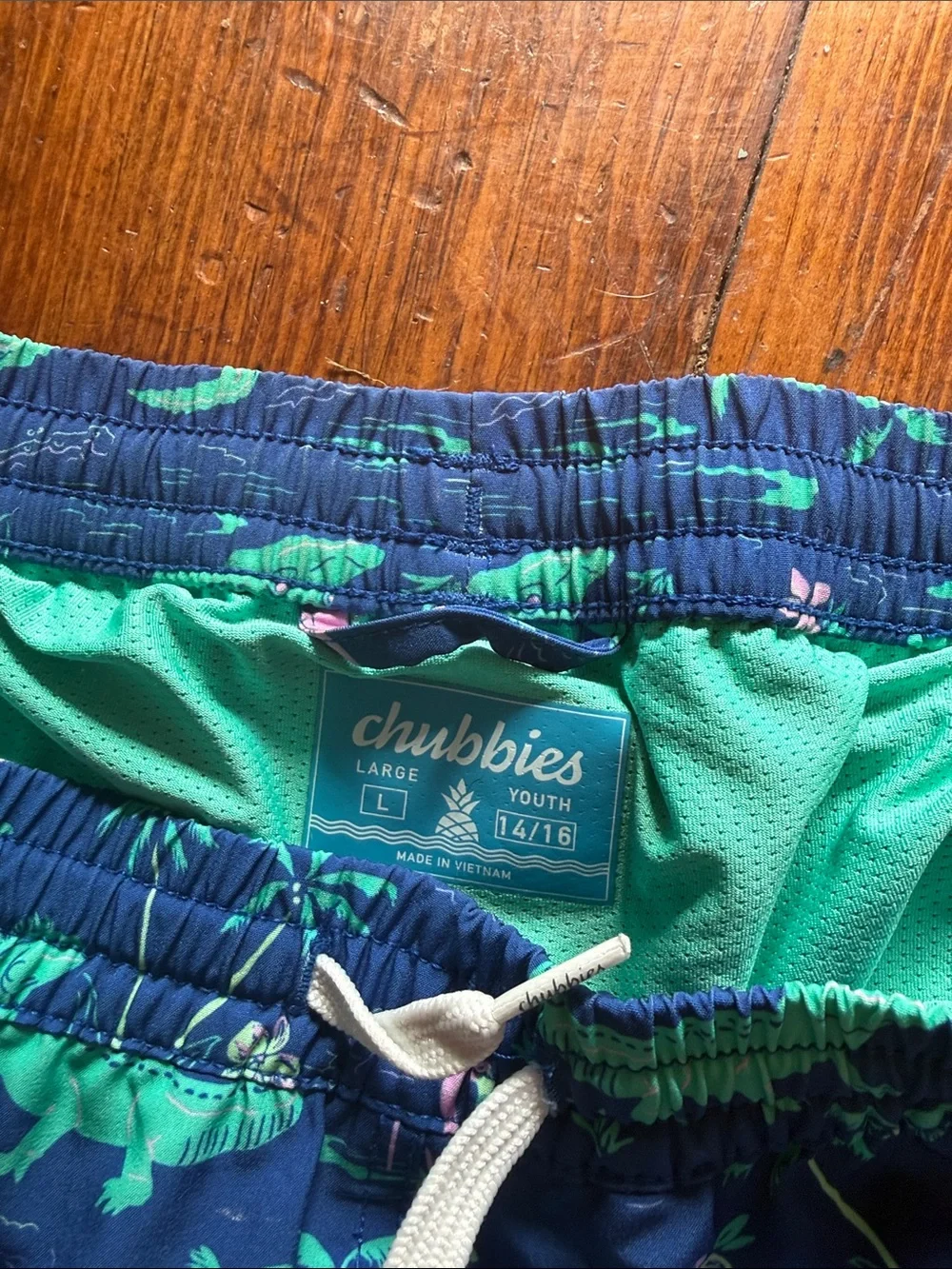 Chubbies Navy Flamingo & Alligator Swim Trunks
